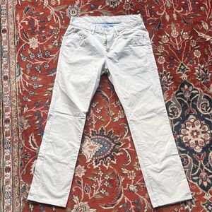 7 For All Mankind Men’s Cream/Off White Straight-Leg Jeans 31